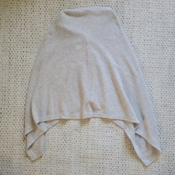 Lilly Pulitzer Womens 100% Cashmere Shawl Gray Wrap Gold Buttons Vintage 2004 - Picture 5 of 5